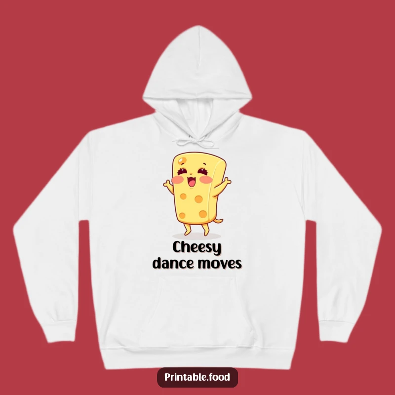 Funny Blushing Cheese Hoodie - Cozy & Hilarious Foodie Comfort