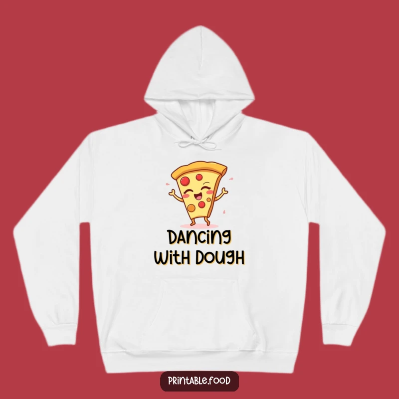 Funny Winking Pizza Dance Hoodie - Stay Cozy and Hilarious All Day Long
