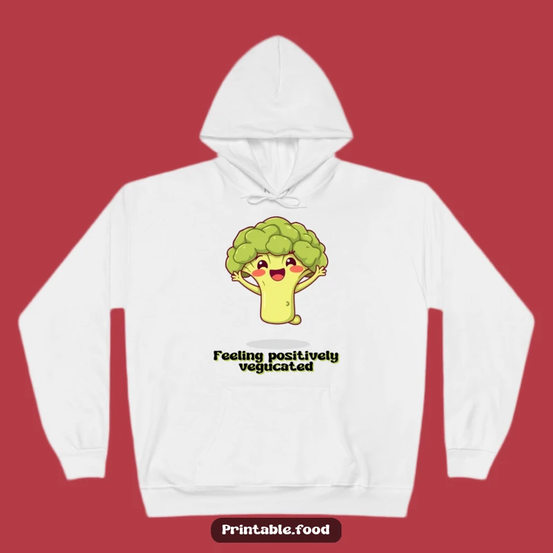 Funny Broccoli Jumping Hoodie: Stay Cozy and Cheerful, A Warm Veggie Hug Gift Idea