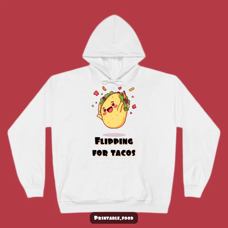 Funny Delighted Taco Somersault Hoodie - Cozy Mexican Food Fan Apparel