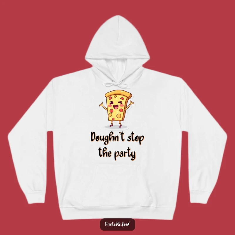 Funny Cheerful Pizza Dance Hoodie - Cozy & Hilarious Foodie Gift