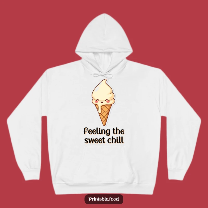 Funny Ice Cream Cone Hoodie: Stay Cozy with Sweet Giggles, A Warm Hug for Dessert Fans