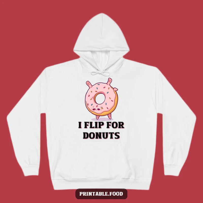 Funny Donut Somersault Hoodie: Cozy Fun with Sprinkles