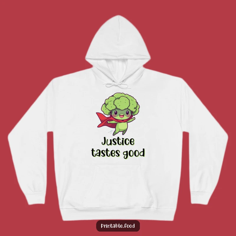 Funny Broccoli Superhero Hoodie - Cozy & Hilarious Veggie Power