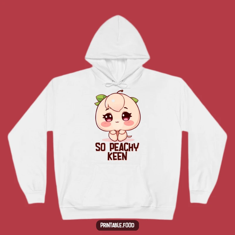 Cozy Funny Blushing Peach Hoodie: Warm Comfort with Humorous Charm