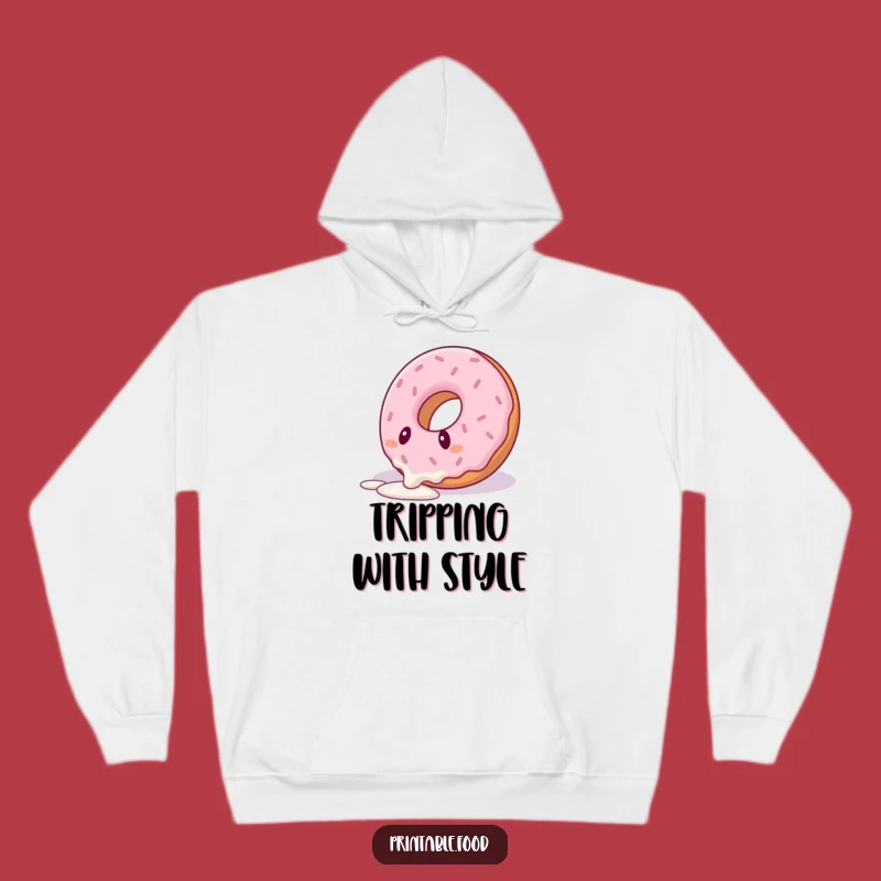 Funny Tripping Donut Hoodie: Cozy Up with Sweet Mishaps!