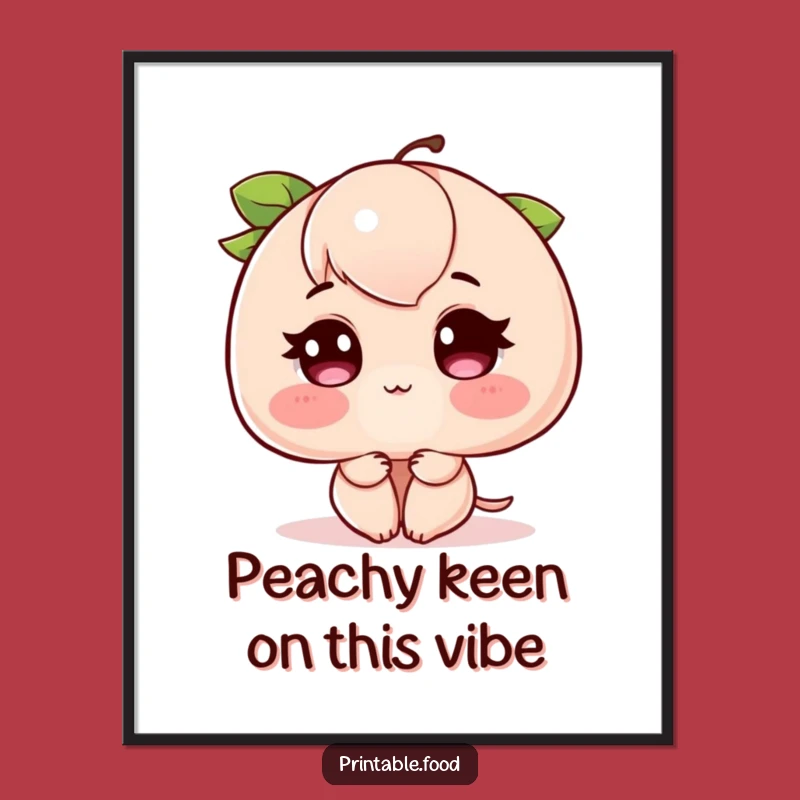 Funny Free Printable Wall Art: Blushing Peach, Cute Downloadable Decor
