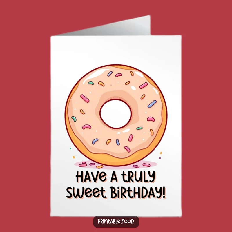 Free Printable Birthday Card: Spinning Donut Fun, Delicious DIY Gift