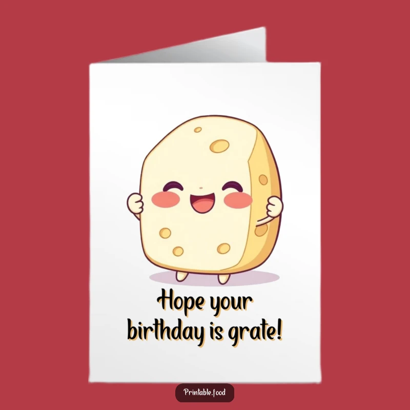 Cheesy Free Printable Birthday Card: Happy Cheese - Downloadable Fun Gift!