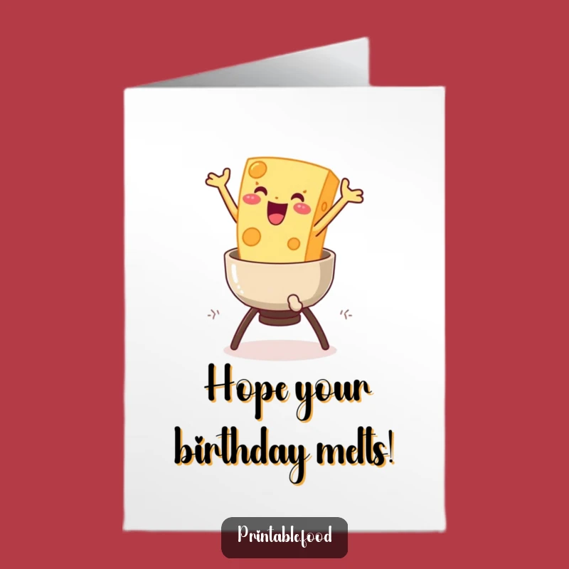 Free Printable Cheese Card: Funny Birthday, Cheesy Downloadable Gift