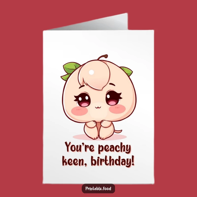 Free Printable Birthday Card: Blushing Peach, Funny DIY Gift