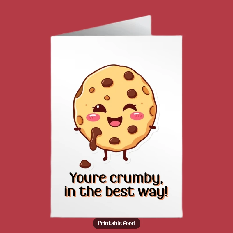 Free Printable Congrats Card: Melting Cookie Joy - Funny Downloadable Celebration Gift