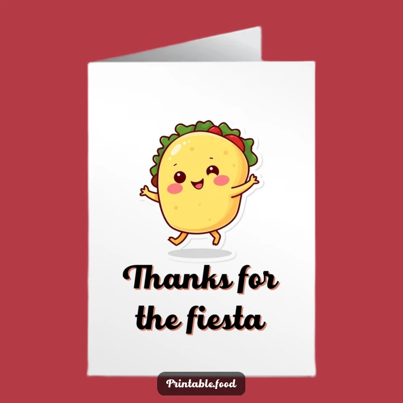Free Printable Dancing Taco Thank You Card - Gracias & Print at Home