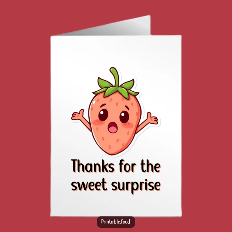 Free Printable Thank You Card: Berry Grateful Funny Downloadable
