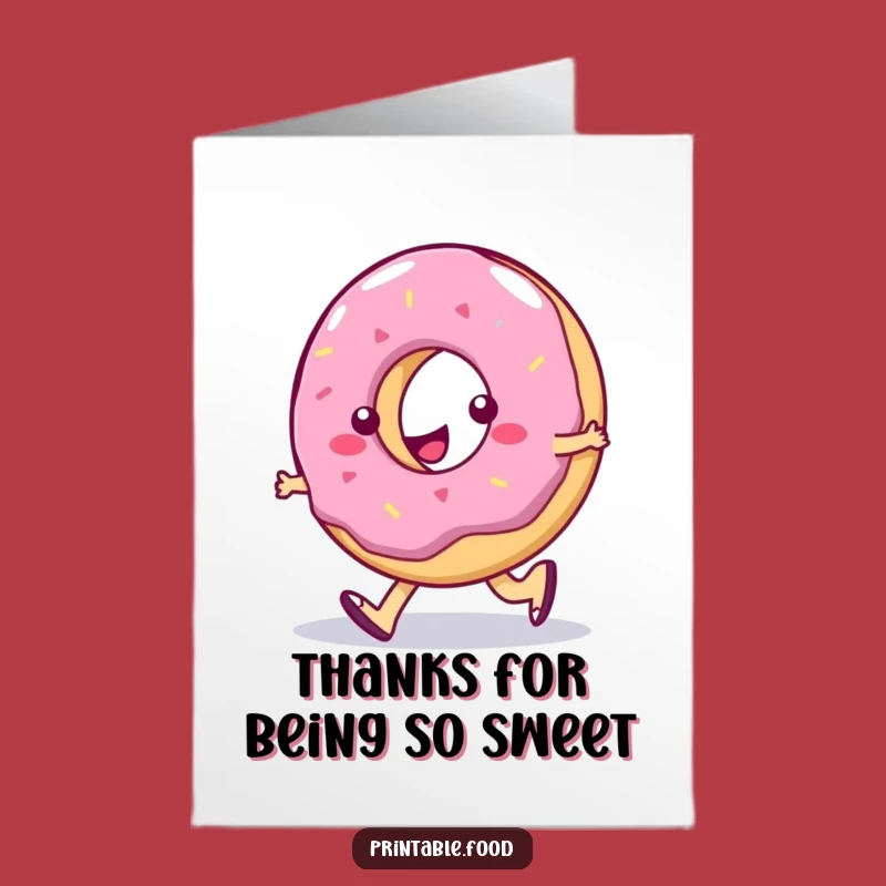 Free Printable Thank You Card: Donut Wobble Thanks - Downloadable Humorous Gratitude!