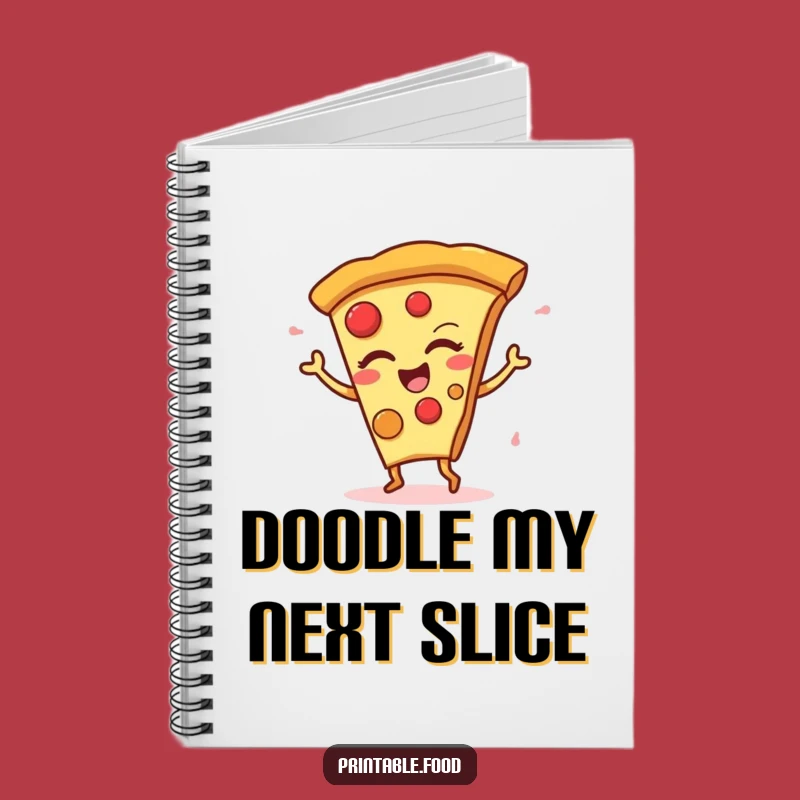 Funny Winking Pizza Dance Notebook - Jot Down Notes with Hilarious Foodie Flair