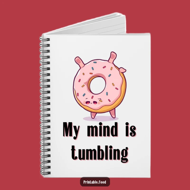 Funny Donut Somersault Notebook: Sweet Notes with a Cheerful Character