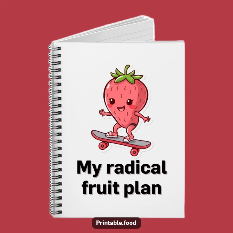 Funny Notebook: Skater Strawberry's Route, Perfect Funny Gift for Creative Riders