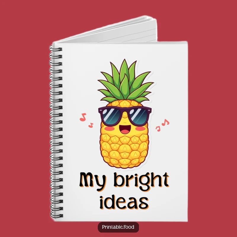 Funny Pineapple Sunglasses Notebook: Jot Down Sunny Ideas, A Tropical Stationery Delight