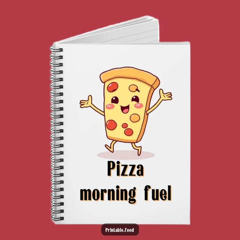 Funny Pizza Slice Dancing Notebook: Jot Down Ideas with This Cheerful Foodie Character