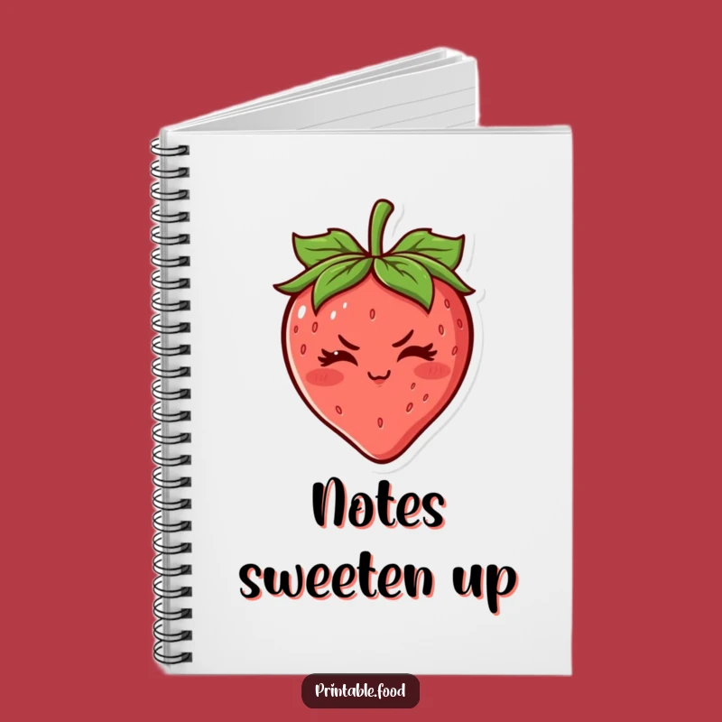 Funny Strawberry Wink Notebook: Jot Down Sweet Ideas - Inspiring Journal