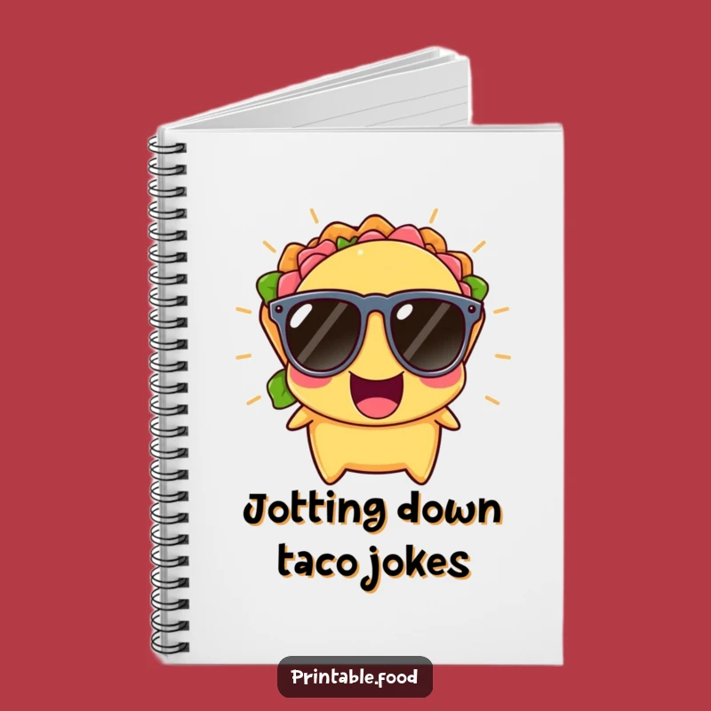 Funny Taco Sunglasses Notebook: Jot Down Hilarious Ideas and Recipes