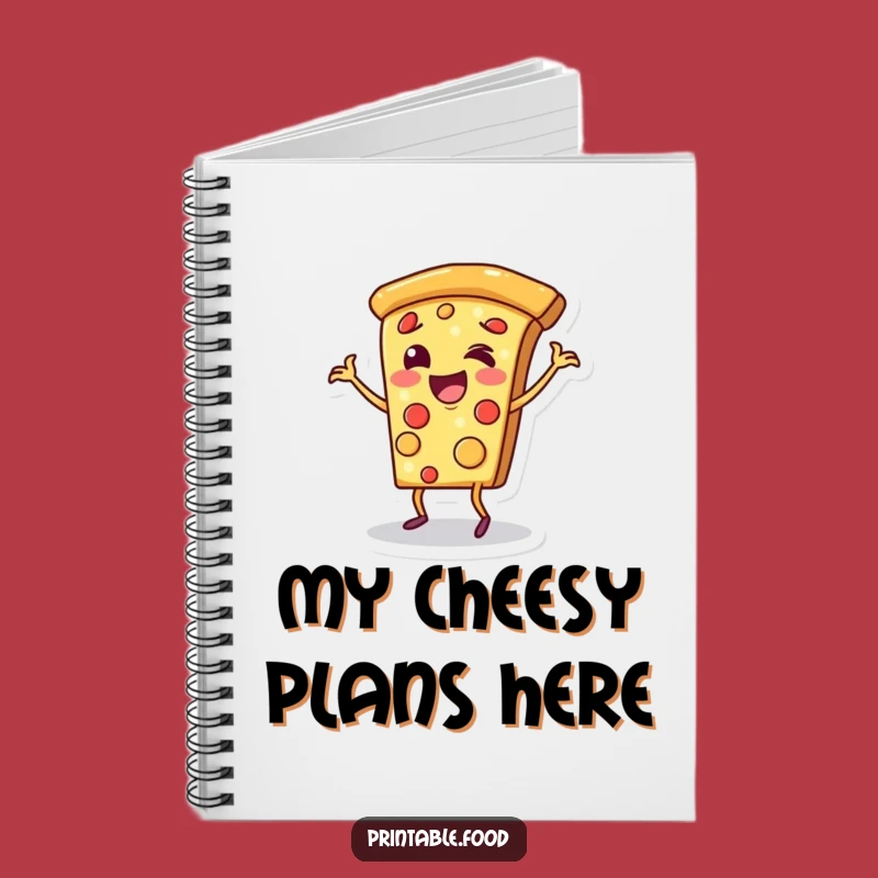 Funny Cheerful Pizza Dance Notebook - Hilarious Foodie Journal