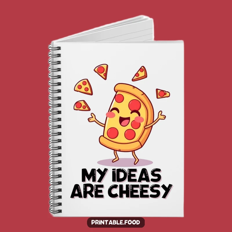 Funny Pizza Juggling Notebook: Jot Down Your Delicious Ideas