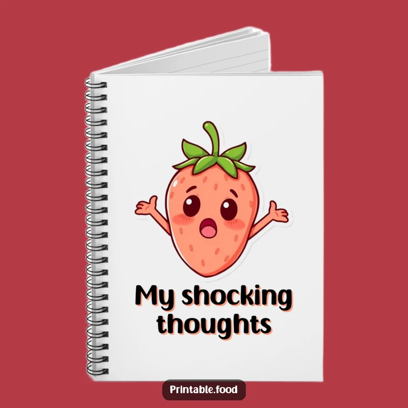 Funny Strawberry Notebook - Jot Down Surprising Ideas