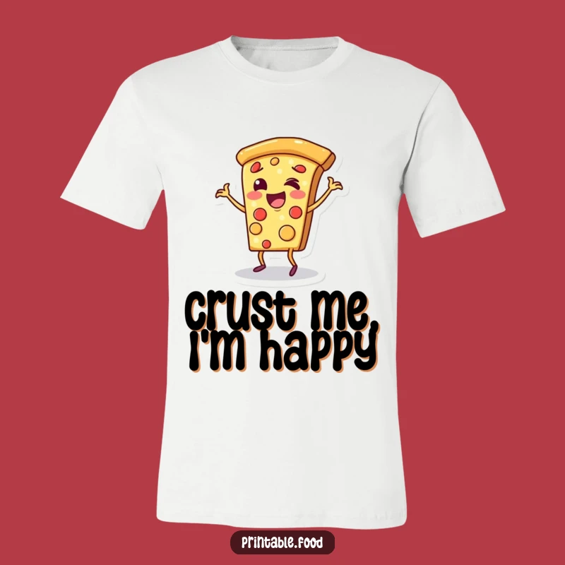 Funny Cheerful Pizza Dance T-Shirt - Hilarious Foodie Apparel Gift