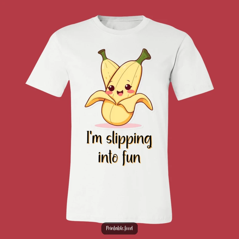 Funny Banana Peeling T-Shirt - Cheeky Fruit Humor Tee, Hilarious Gift Idea