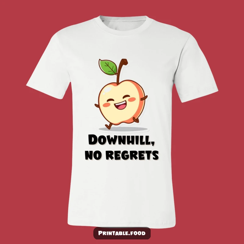 Funny Determined Apple T-Shirt: Go-Getter Fruit Graphic Tee, Humorous Gift