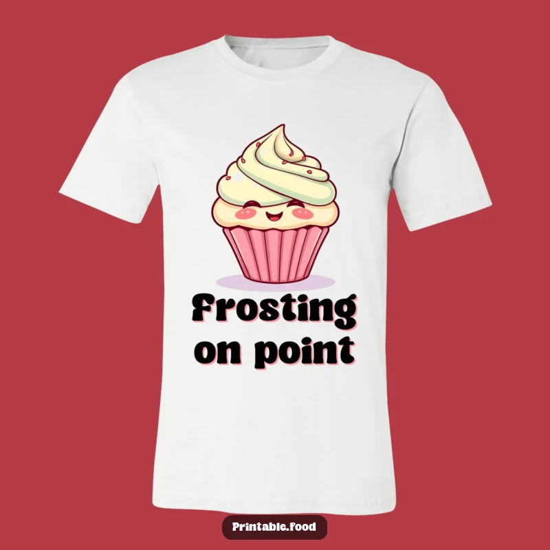Funny Giggling Cupcake T-Shirt: Frosty Character Tee, Great Humorous Gift