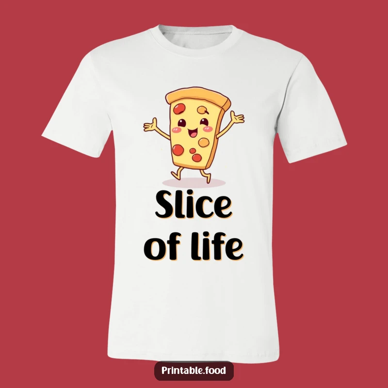 Funny Pizza Slice Dancing T-Shirt: Comical Foodie Apparel for Those Who Love to Groove