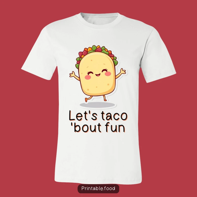 Funny Taco Dance T-Shirt - Happy Character Fiesta Tee