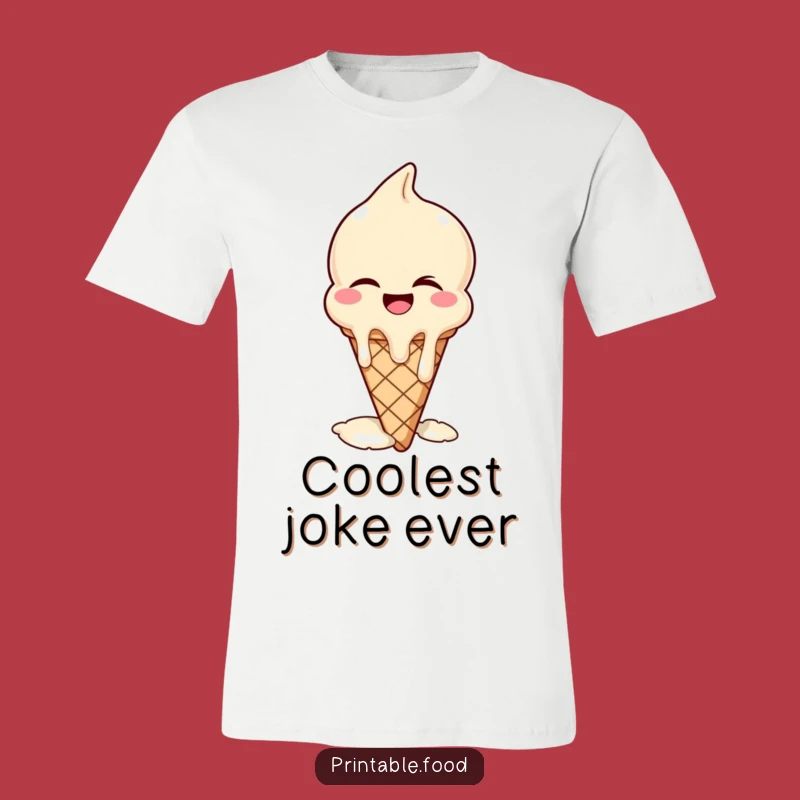 Funny Winking Ice Cream T-Shirt: Wear Your Sweetest Smiles!