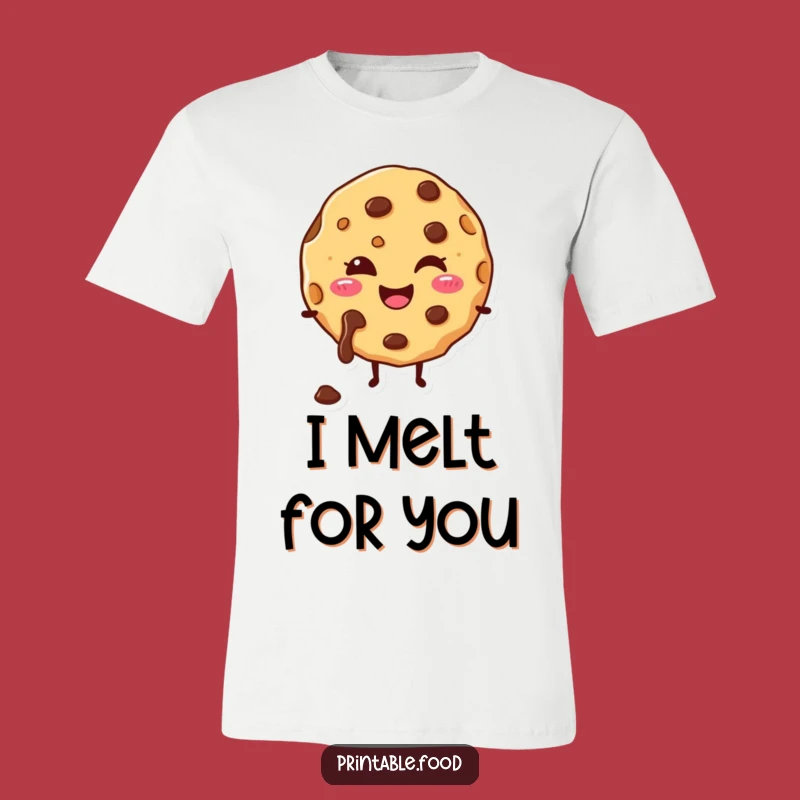 Funny Cookie T-Shirt: Happy Character Melts with Delight, Hilarious Apparel Gift
