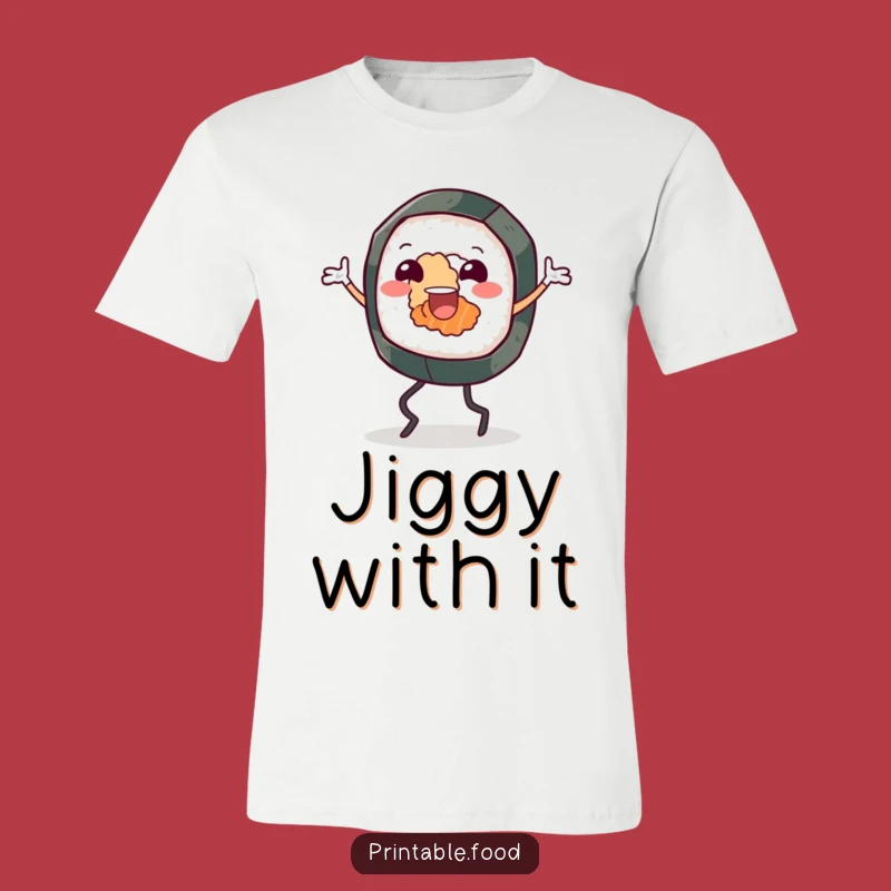 Funny Sushi Roll Jig T-Shirt: Show Off Your Moves with this Hilarious Tee, Great Gift!