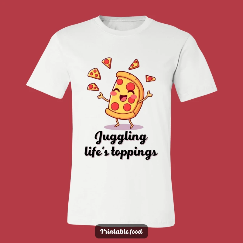 Funny Pizza Juggling T-Shirt: Wear Your Love for Pizza