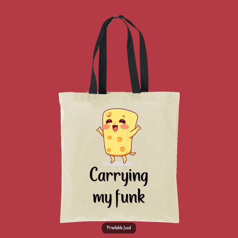Funny Blushing Cheese Tote Bag - Hilarious Grocery Hauler