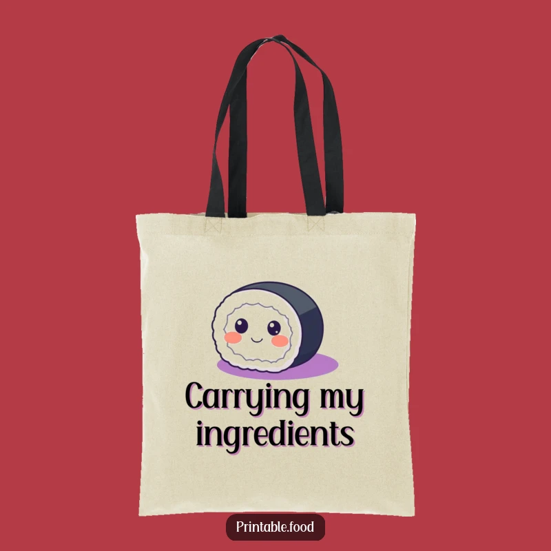 Funny Sushi Roll Tote Bag: Carry Your Joyful Roll On-the-Go