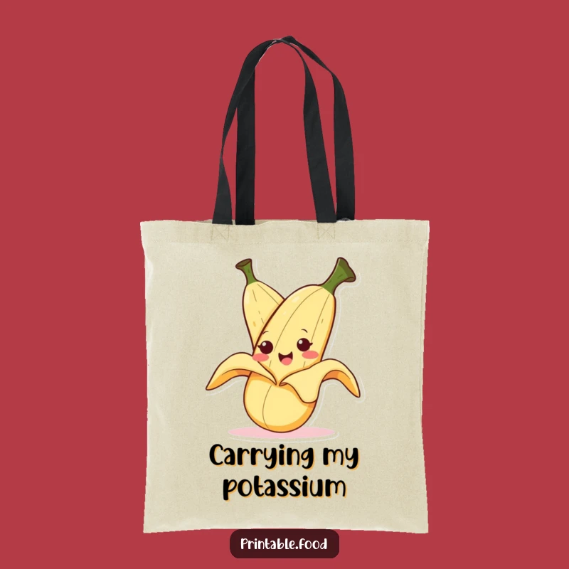 Carry your essentials with a smile and a dash of silliness using this funny tote bag, featuring a banana that’s clearly up to something.