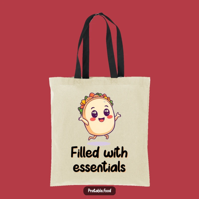 Funny Taco Dancing Tote Bag: Carry Your Goodies with Fiesta Flair, A Versatile Foodie Bag