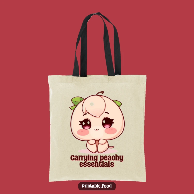 Funny Blushing Peach Tote Bag: Carry Your Sweetness and Style