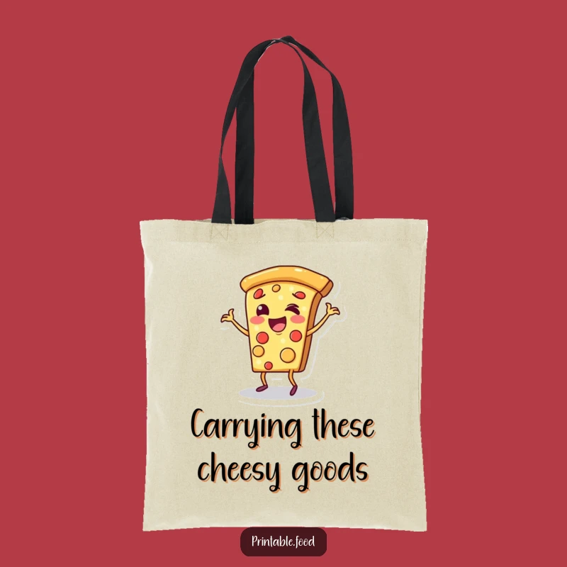 Funny Cheerful Pizza Dance Tote Bag - Hilarious & Practical Foodie Gift