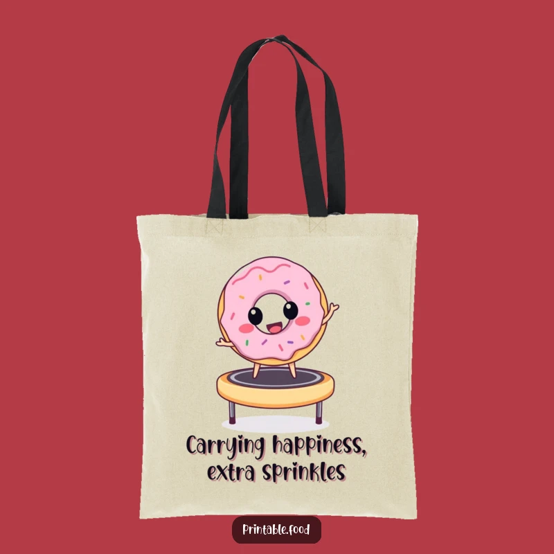Funny Donut Trampoline Tote Bag: Carry Your Fun - Perfect Hilarious Gift
