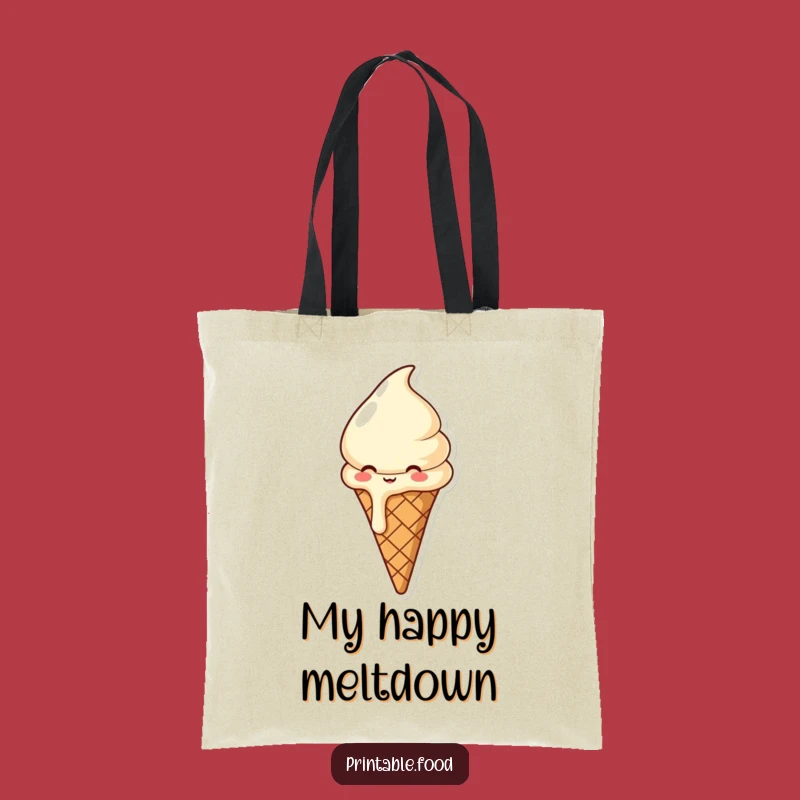 Funny Ice Cream Cone Tote Bag: Carry Your Treats with Glee, A Sweet Shopping Companion
