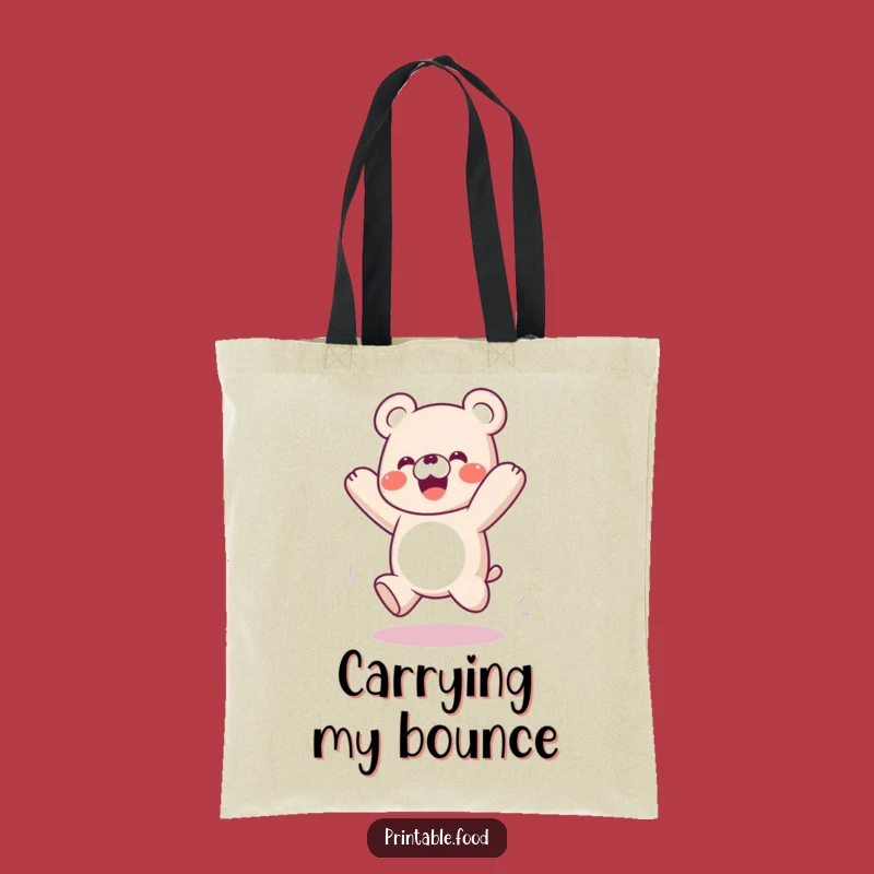 Funny Playful Gummy Bear Tote Bag: Durable Bouncing Accessory, Perfect Funny Gift