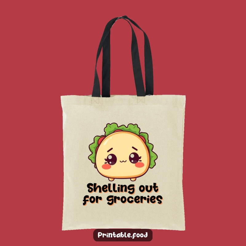 Funny Surprised Taco Tote Bag - Hilarious & Practical Mexican Gift